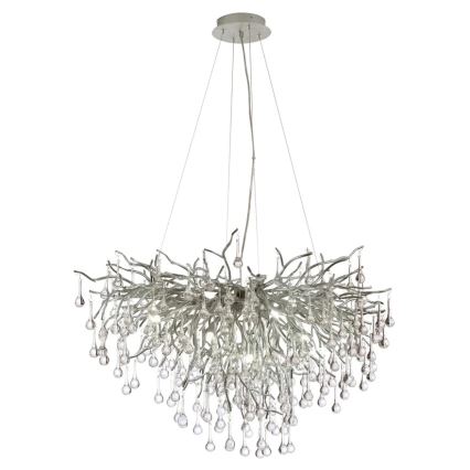 Paul Neuhaus 2192-55 - Lámpara colgante con cable ICICLE 10xG9/40W/230V 50x100 cm cromo brillante
