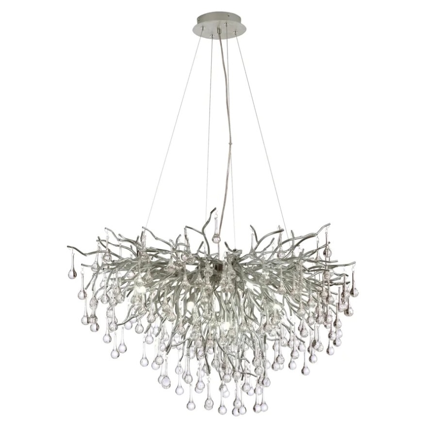 Paul Neuhaus 2192-55 - Lámpara colgante con cable ICICLE 10xG9/40W/230V 50x100 cm cromo brillante