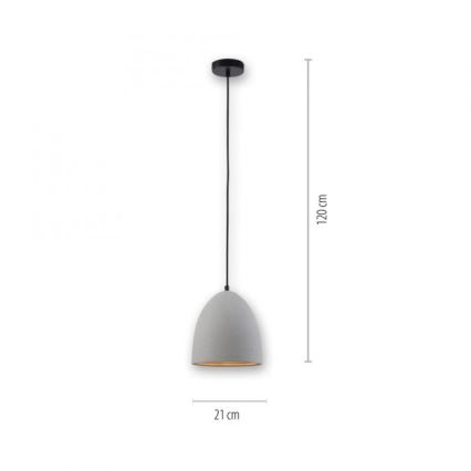 Paul Neuhaus 2231-22 - Lámpara colgante ETON 1xE27/40W/230V concreto