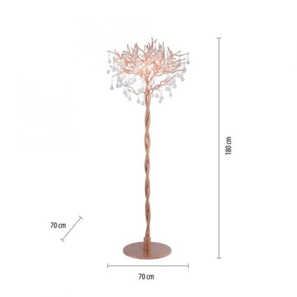 Paul Neuhaus 232-11 - Lámpara de pie ICICLE 5xG9/40W/230V cobre
