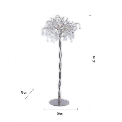 Paul Neuhaus 232-55 - Lámpara de pie ICICLE 5xG9/40W230V cromo brillante