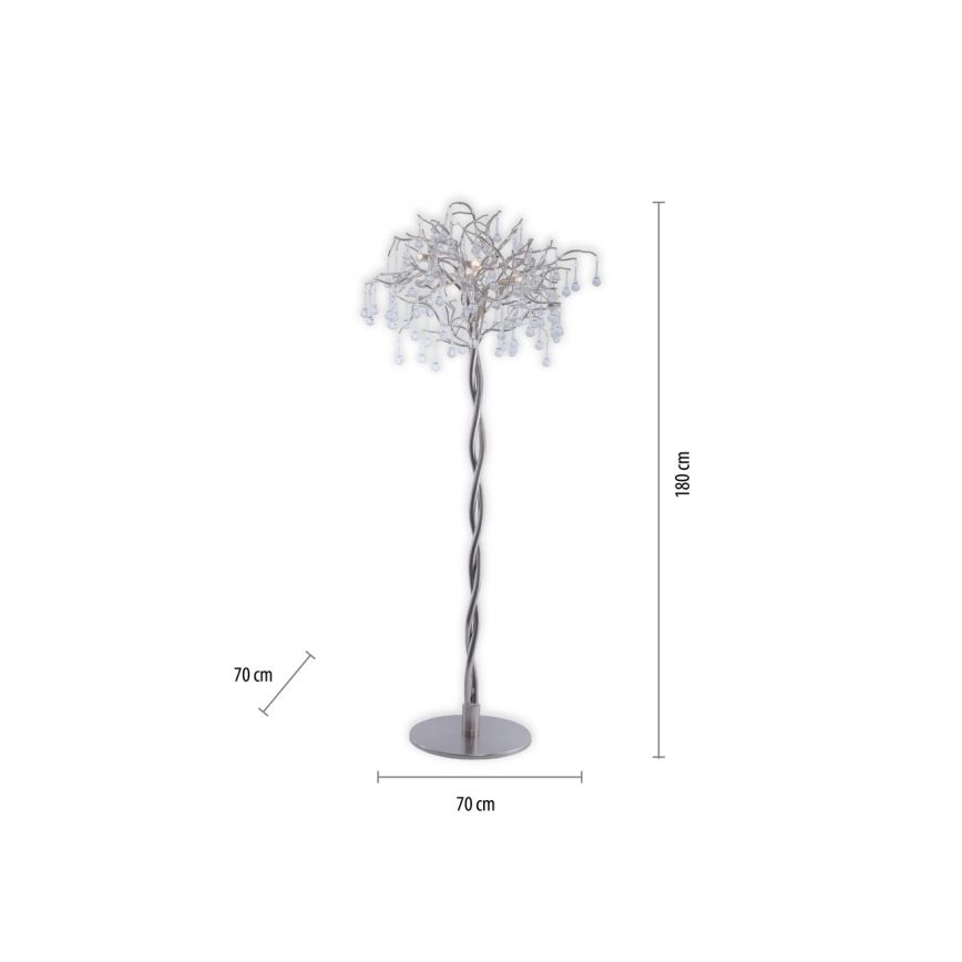 Paul Neuhaus 232-55 - Lámpara de pie ICICLE 5xG9/40W230V cromo brillante