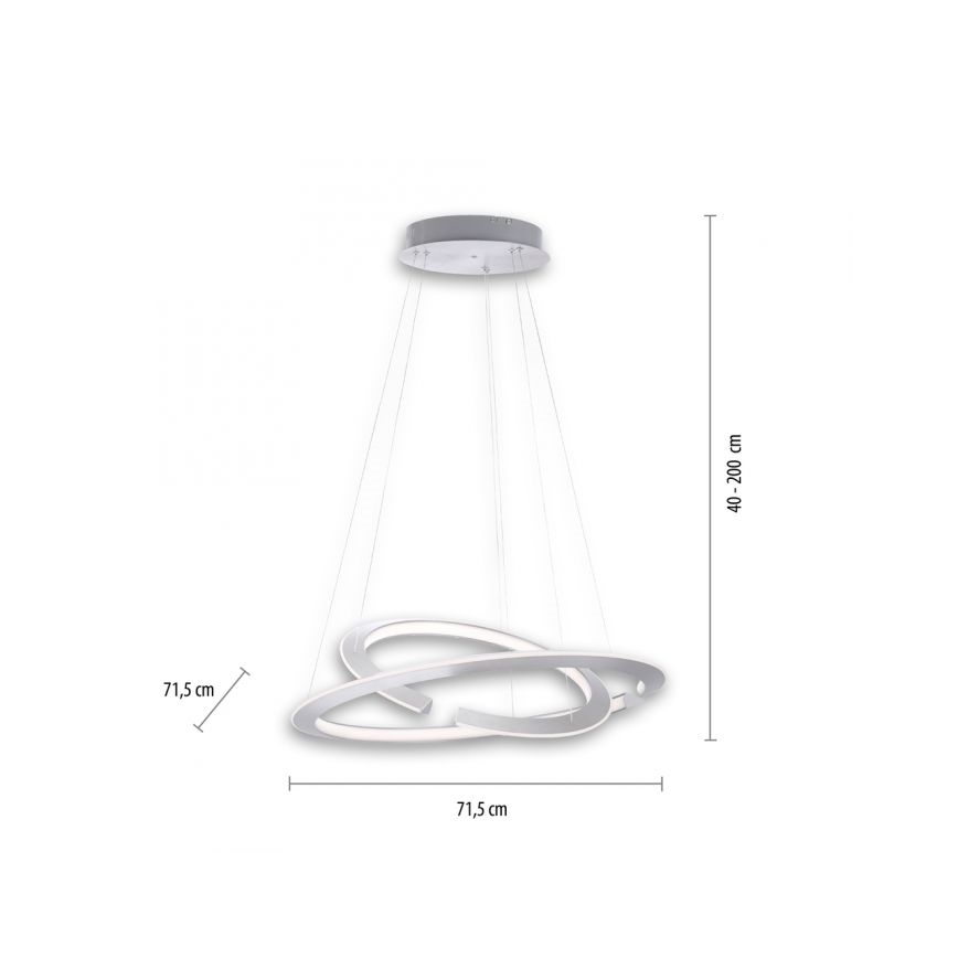 Paul Neuhaus 2491-55 - Lámpara colgante de luces LED regulable ALESSA 2xLED/26W/230V + CR
