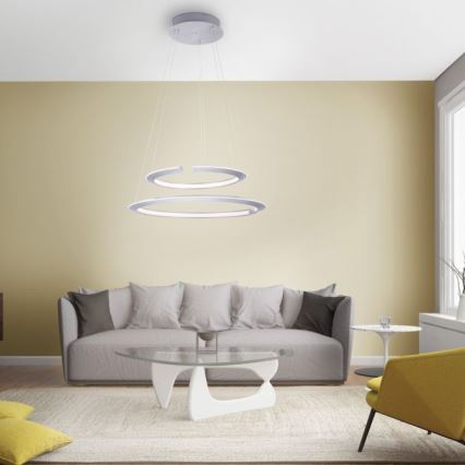 Paul Neuhaus 2491-55 - Lámpara colgante LED regulable con cable ALESSA 2xLED/26W/230V + mando a distancia