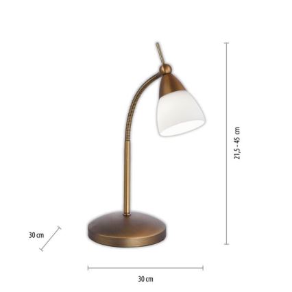 Paul Neuhaus 4001-11 - Lámpara de mesa regulable LED táctil PINO 1xG9/3W/230V cobre