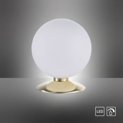 Paul Neuhaus 4013-60 - Lámpara de mesa regulable LED táctil BUBBA 1xG9/3W/230V dorado