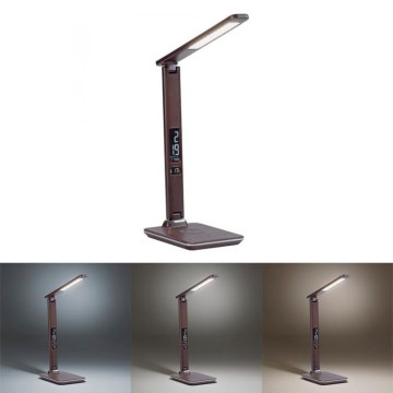 Paul Neuhaus 4595-23 - Lámpara de mesa táctil LED regulable con carga inalámbrica ADRIANO LED/5W/230V marrón