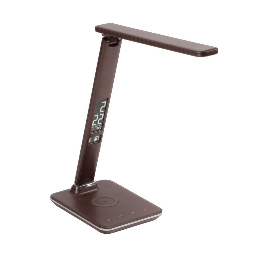 Paul Neuhaus 4595-23 - Lámpara de mesa táctil LED regulable con cargador inalámbrico ADRIANO LED/5W/230V marrón