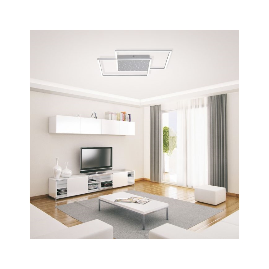 Paul Neuhaus 6024-55 - Lámpara de suspensión LED regulable YUKI LED/49W/230V + mando a distancia