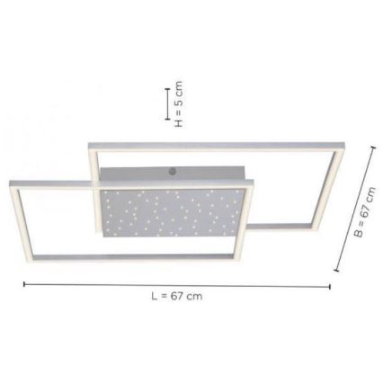 Paul Neuhaus 6024-55 - Lámpara de suspensión LED regulable YUKI LED/49W/230V + mando a distancia