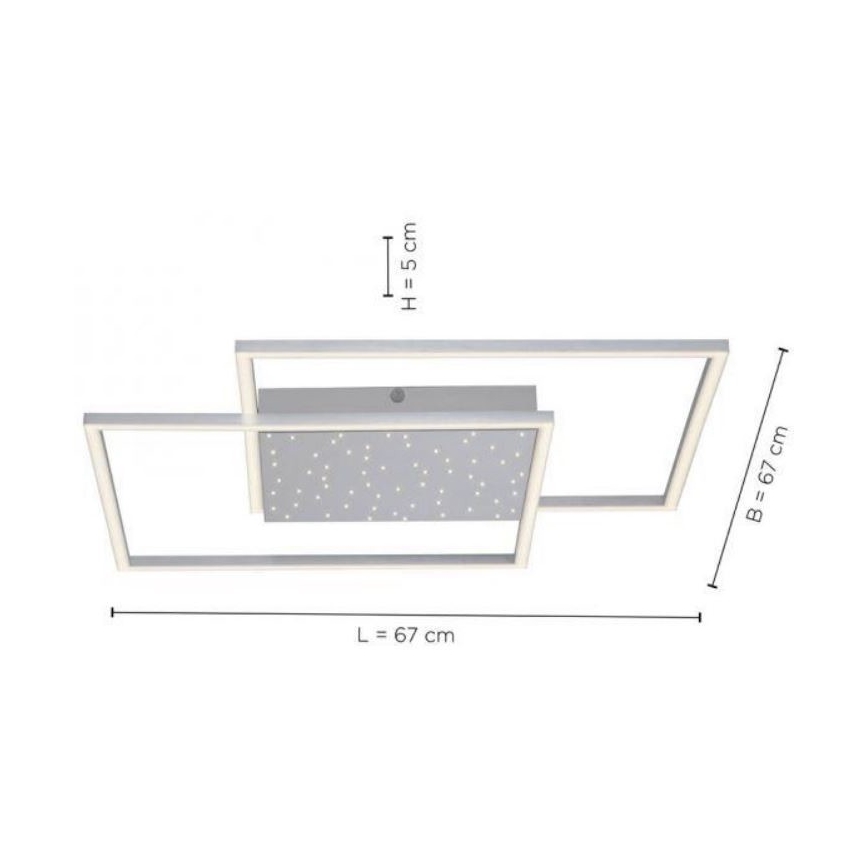 Paul Neuhaus 6024-55 - Lámpara de suspensión LED regulable YUKI LED/49W/230V + mando a distancia