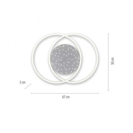 Paul Neuhaus 6025-55 - Plafón LED regulable YUKI LED/48W/230V + mando a distancia
