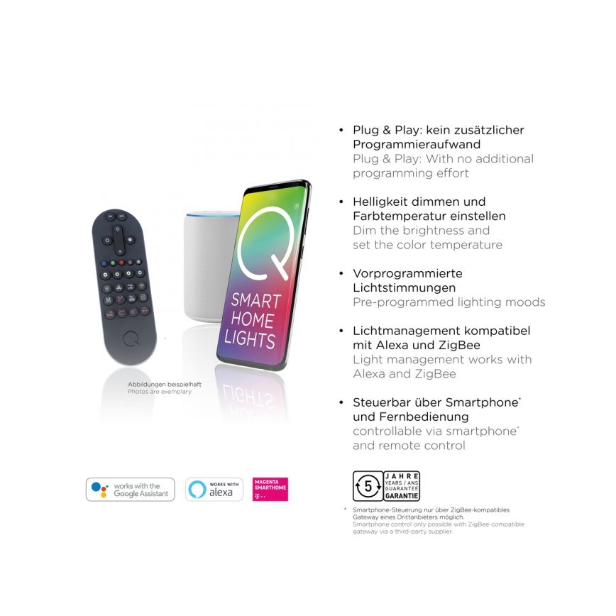 Paul Neuhaus 6071-18 - Plafón LED regulable Q-PIATO LED/35W/230V diá. 51 cm 2700-5000K Wi-Fi + control remoto