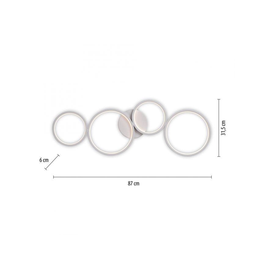 Paul Neuhaus 6183-16 - Plafón LED regulable KIRINGE LED/26W/230V