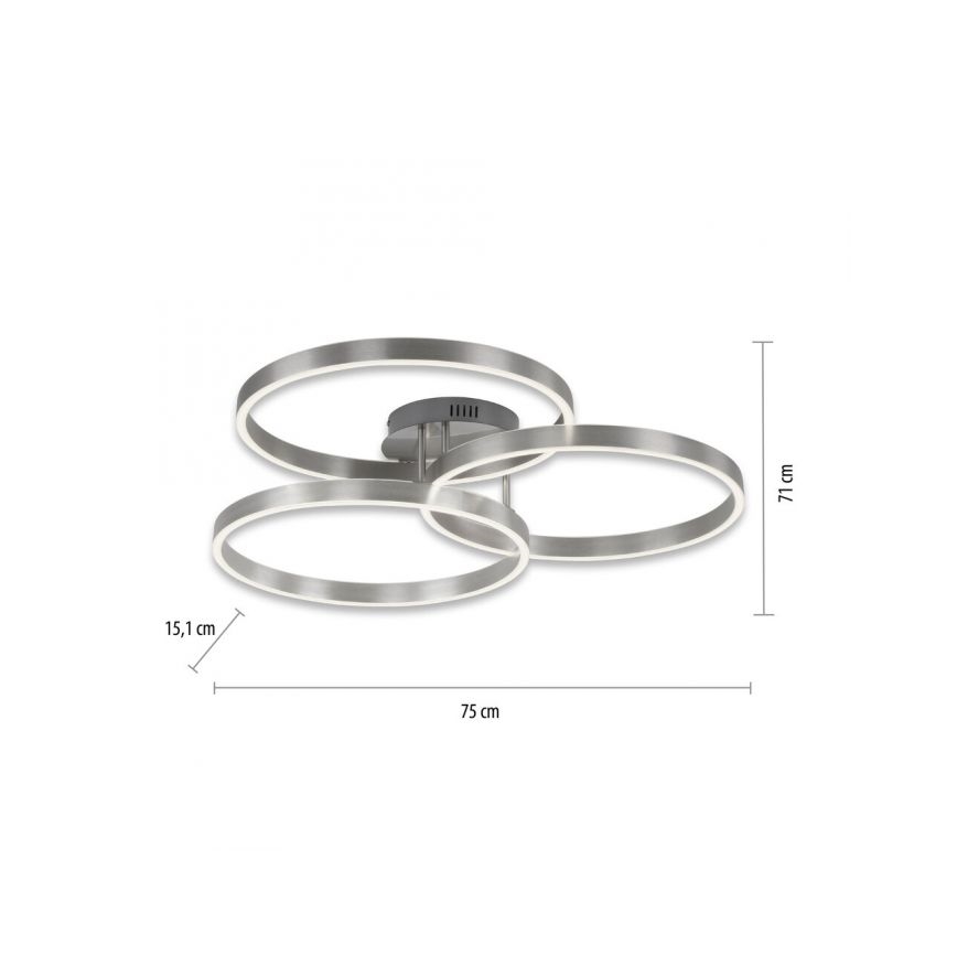 Paul Neuhaus 6233-55 - Plafón LED regulable PAAN LED/45,5W/230V 2700-5000K + control remoto