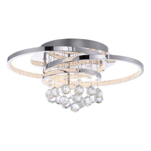 Paul Neuhaus 6267-17 - Plafón LED regulable ROTAZO LED/32W/230V diá. 45 cm cromo brillante