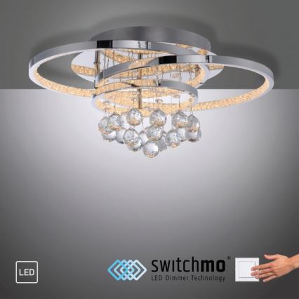Paul Neuhaus 6267-17 - Plafón LED regulable ROTAZO LED/32W/230V diá. 45 cm cromo brillante