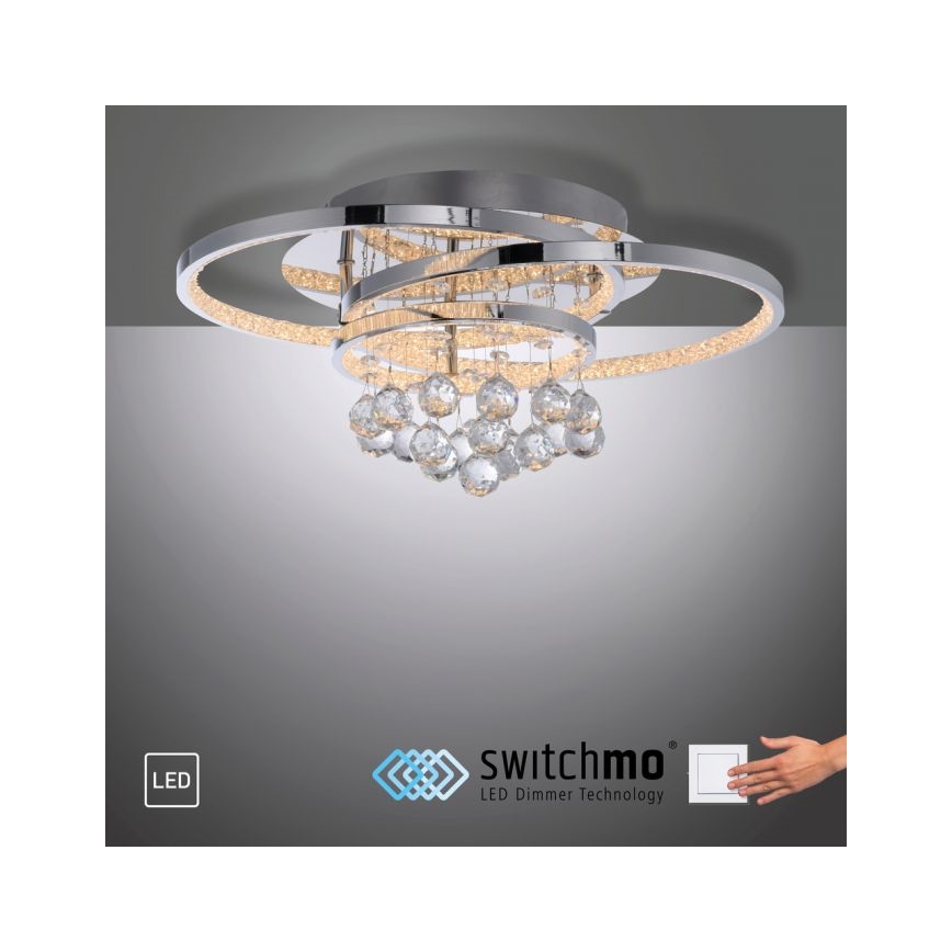 Paul Neuhaus 6267-17 - Plafón LED regulable ROTAZO LED/32W/230V diá. 45 cm cromo brillante
