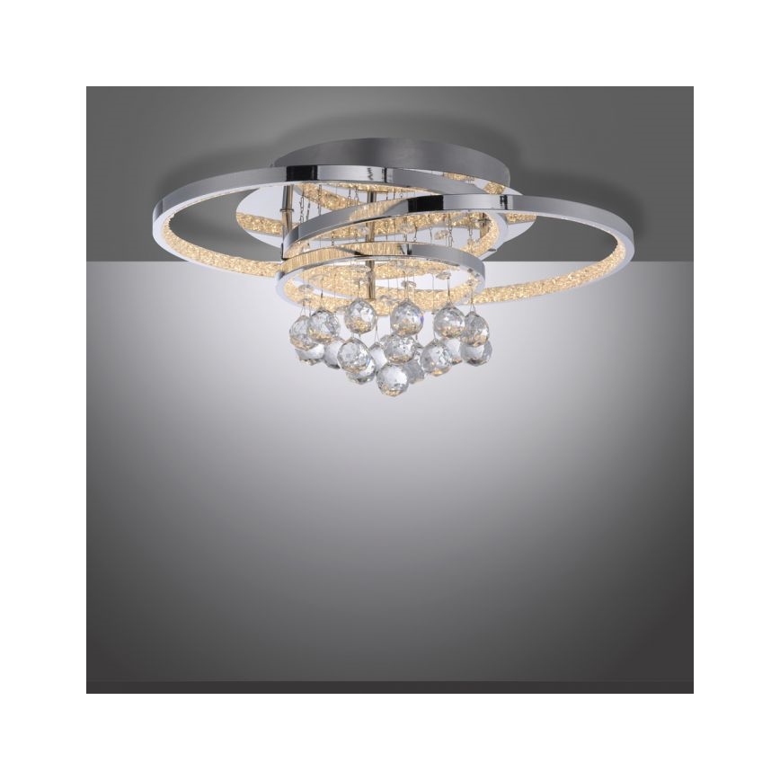 Paul Neuhaus 6267-17 - Plafón LED regulable ROTAZO LED/32W/230V diá. 45 cm cromo brillante