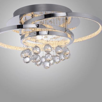 Paul Neuhaus 6267-17 - Plafón LED regulable ROTAZO LED/32W/230V diá. 45 cm cromo brillante