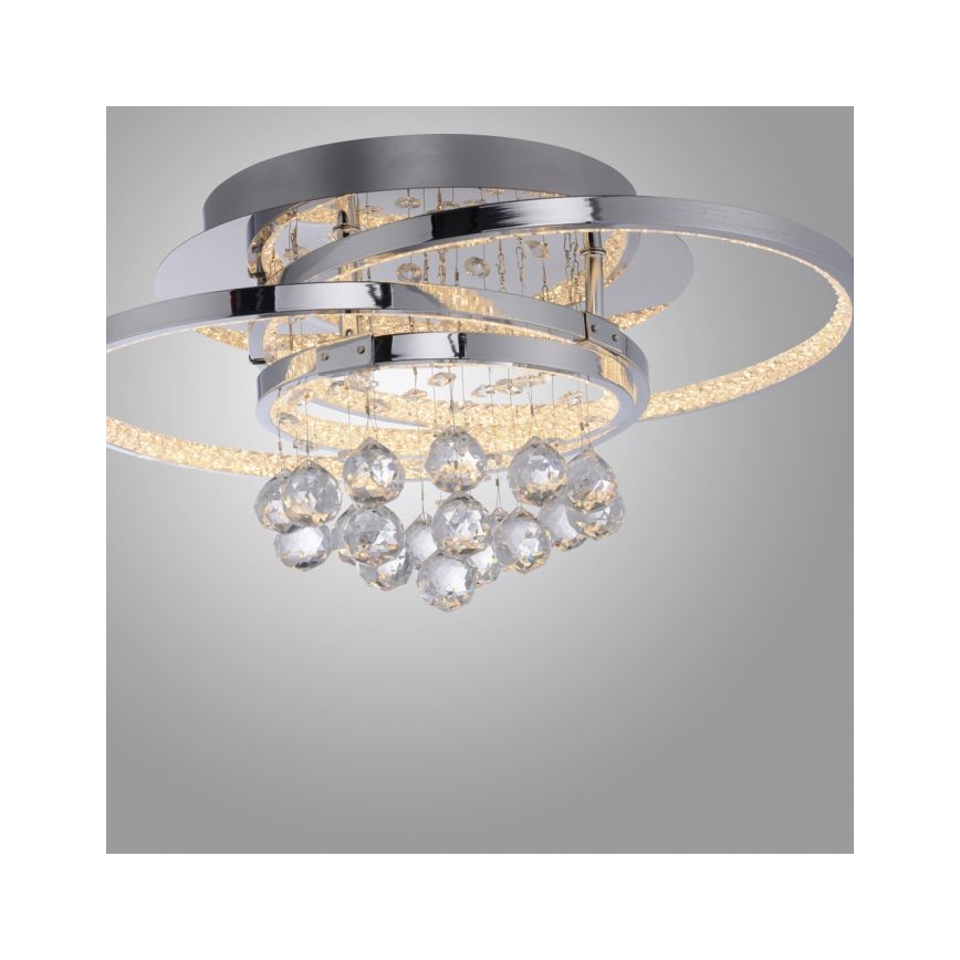 Paul Neuhaus 6267-17 - Plafón LED regulable ROTAZO LED/32W/230V diá. 45 cm cromo brillante