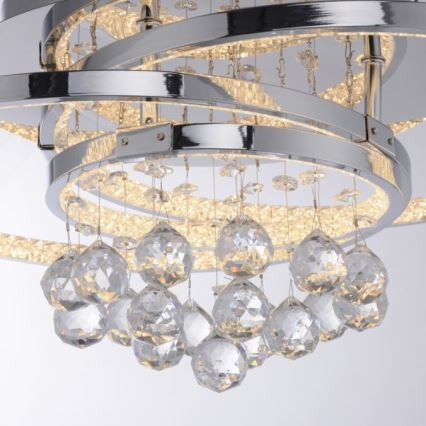 Paul Neuhaus 6267-17 - Plafón LED regulable ROTAZO LED/32W/230V diá. 45 cm cromo brillante