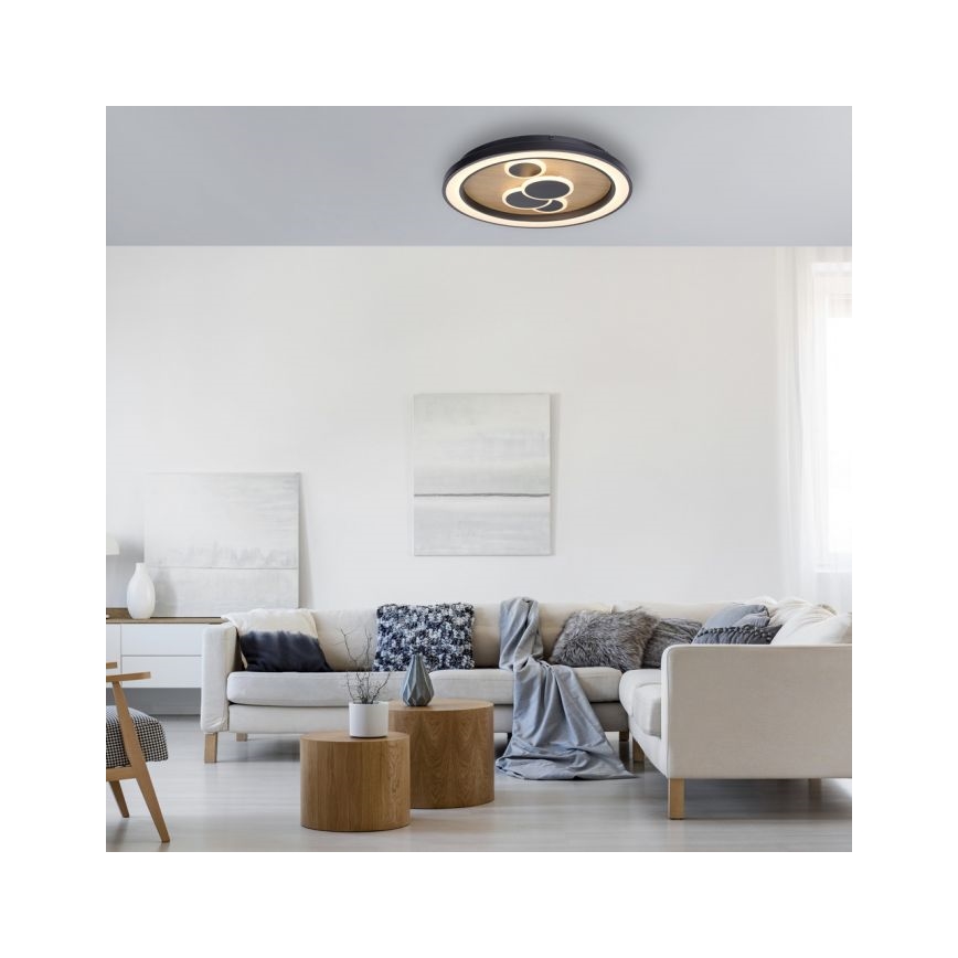 Paul Neuhaus 6284-79 - Plafón LED ELIZA LED/55,5W/230V diá. 60 cm roble