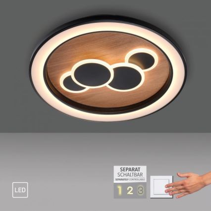 Paul Neuhaus 6284-79 - Plafón LED ELIZA LED/55,5W/230V diá. 60 cm roble