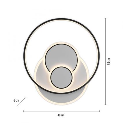 Paul Neuhaus 6392-16 - Plafón LED MAILAK LED/27W/230V