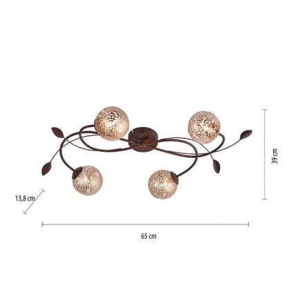 Paul Neuhaus 6395-48 - Lámpara de techo GRETA 4xG9/40W/230V
