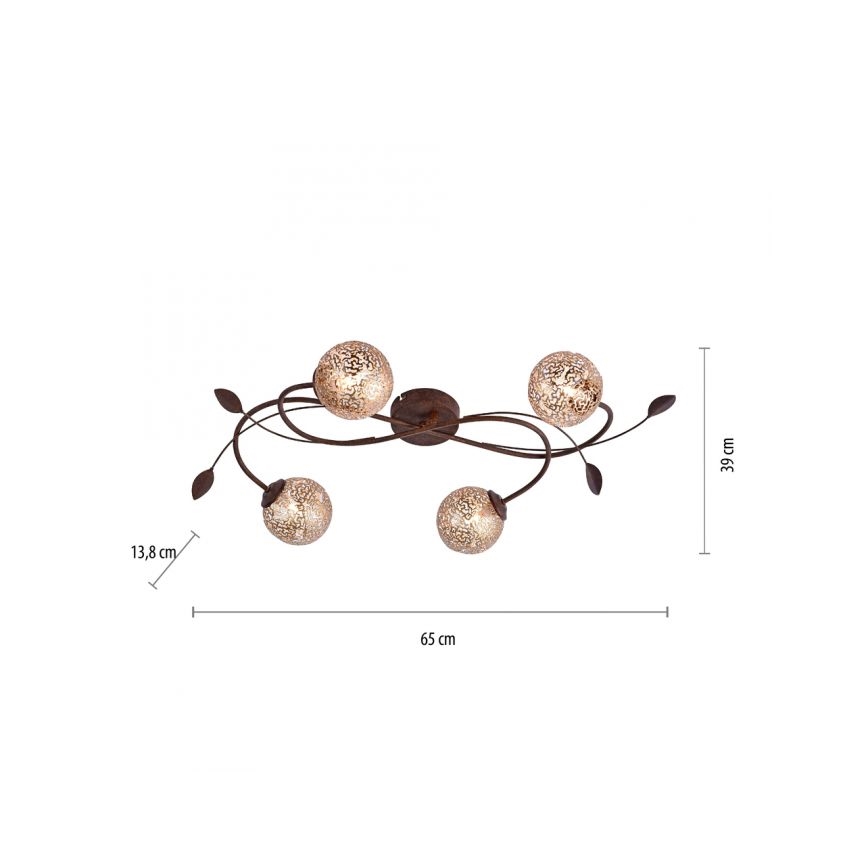 Paul Neuhaus 6395-48 - Lámpara de techo GRETA 4xG9/40W/230V