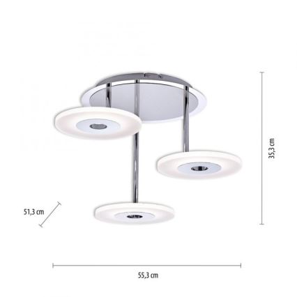 Paul Neuhaus 6446-55 - Lámpara de araña de luces LED ADALI 3xLED/13W/230V