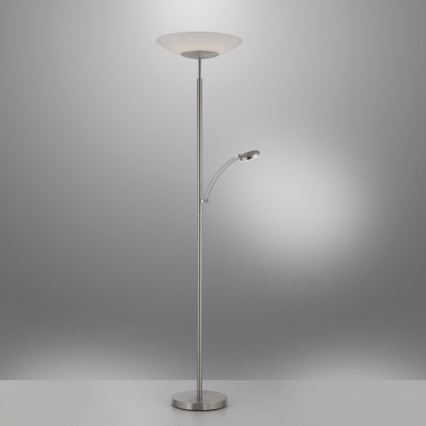 Paul Neuhaus 655-55 - Lámpara de pie LED regulable ALFRED 1xLED/28W+1xLED/4W/230V cromo brillante