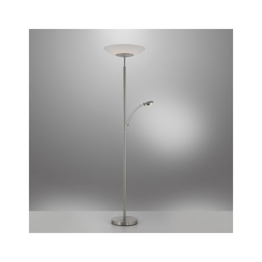 Paul Neuhaus 655-55 - Lámpara de pie LED regulable ALFRED 1xLED/28W+1xLED/4W/230V cromo brillante