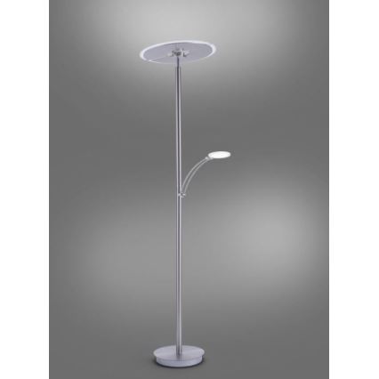 Paul Neuhaus 673-55 - Lámpara de pie LED regulable ARTUR 2xLED/21W/230V+1xLED/6W cromo brillante
