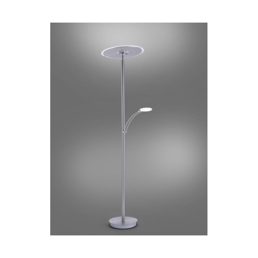 Paul Neuhaus 673-55 - Lámpara de pie LED regulable ARTUR 2xLED/21W/230V+1xLED/6W cromo brillante