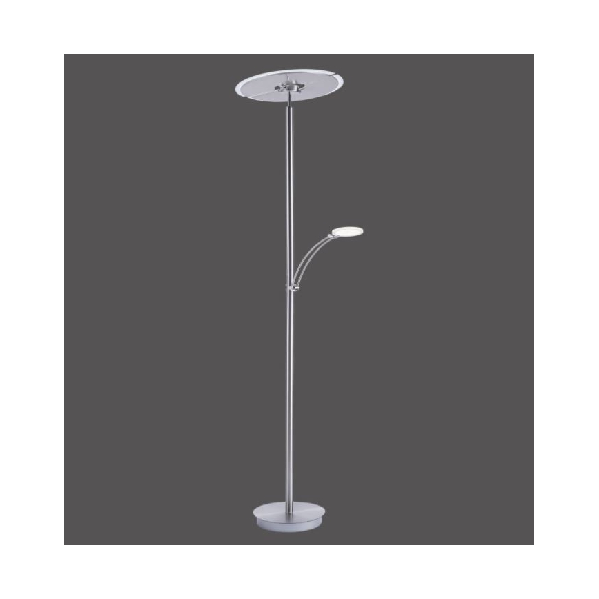 Paul Neuhaus 673-55 - Lámpara de pie LED regulable ARTUR 2xLED/21W/230V+1xLED/6W cromo brillante