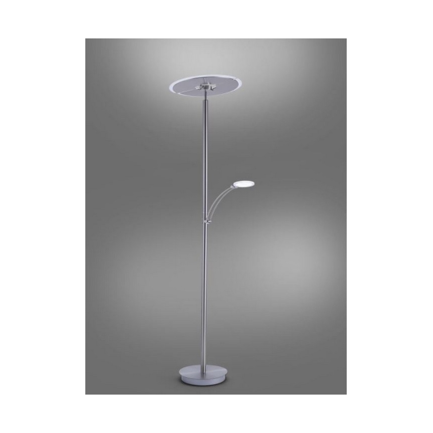 Paul Neuhaus 673-55 - Lámpara de pie LED regulable ARTUR 2xLED/21W/230V+1xLED/6W cromo brillante