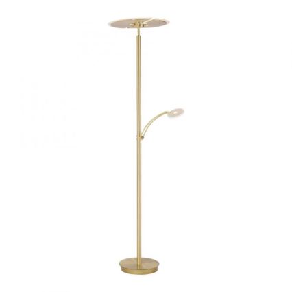 Paul Neuhaus 673-60 - Lámpara de pie LED regulable ARTUR 2xLED/21W/230V+1xLED/6W dorado