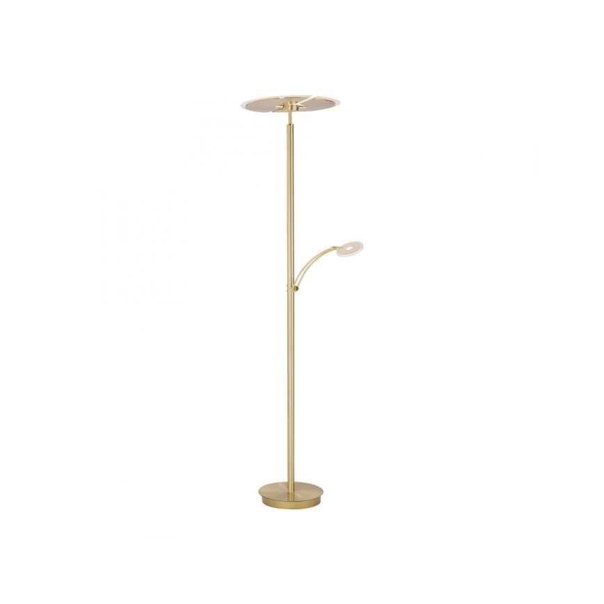 Paul Neuhaus 673-60 - Lámpara de pie LED regulable ARTUR 2xLED/21W/230V+1xLED/6W dorado