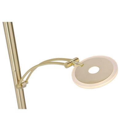 Paul Neuhaus 673-60 - Lámpara de pie LED regulable ARTUR 2xLED/21W/230V+1xLED/6W dorado