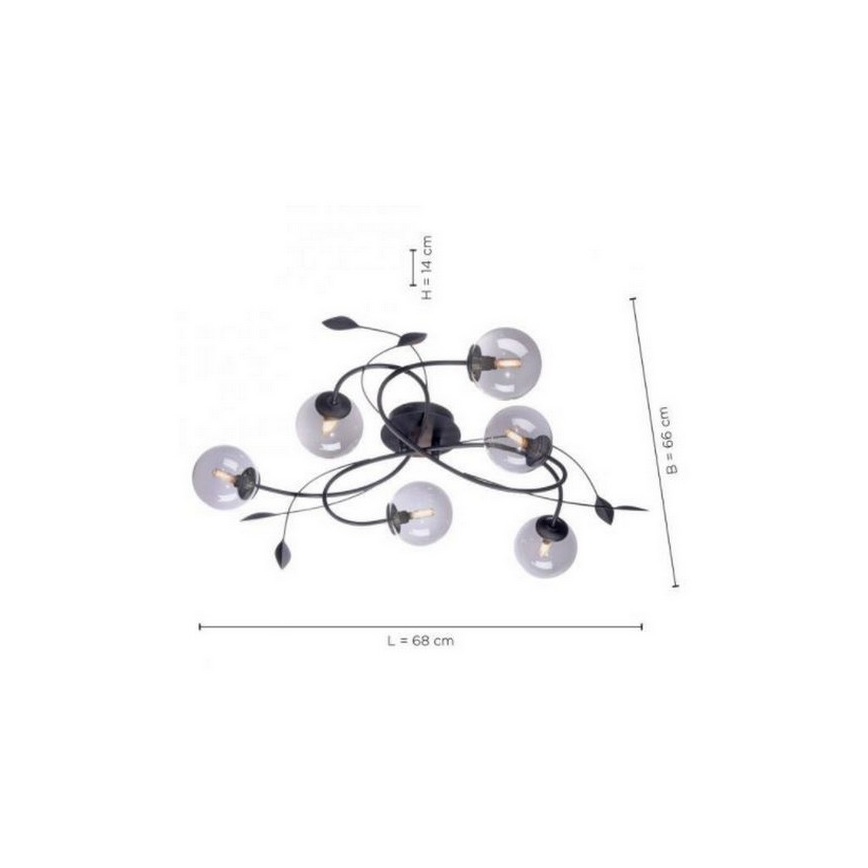 Paul Neuhaus 6737-18 - Lámpara de suspensión LED WIDOW 6xG9/3W/230V