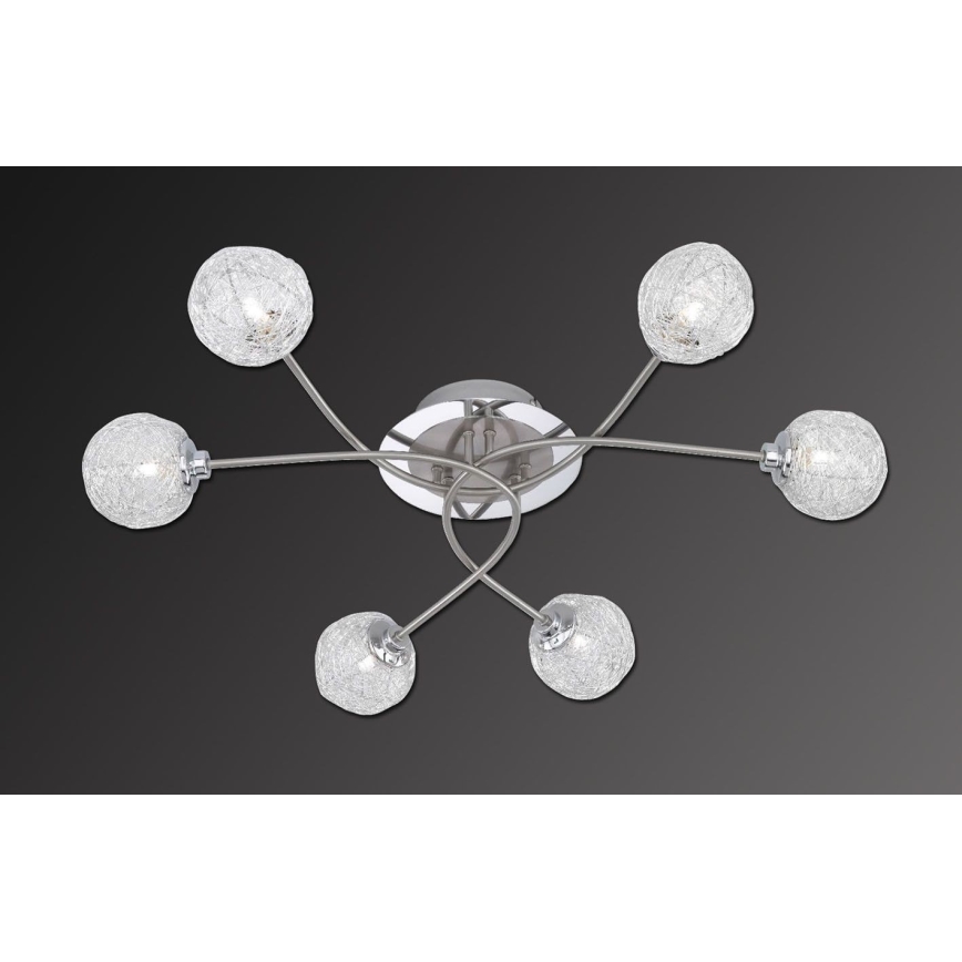 Paul Neuhaus 6796-55 - Lámpara de suspensión WOMBLE 6xG9/28W/230V