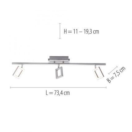 Paul Neuhaus 6959-55 - Foco LED INIGO 3xLED/4,2W/230V
