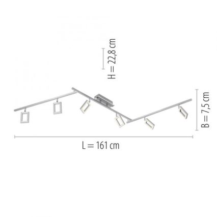 Paul Neuhaus 6965-55 - Foco LED regulable INIGO 6xLED/4W/230V