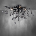 Paul Neuhaus 8090-18 - Lámpara de techo de montaje superficial ICICLE 4xG9/40W/230V 30x60 cm negra