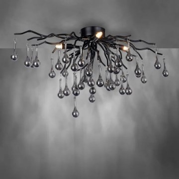 Paul Neuhaus 8090-18 - Lámpara de techo de montaje superficial ICICLE 4xG9/40W/230V 30x60 cm negra