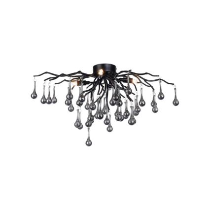 Paul Neuhaus 8090-18 - Lámpara de techo de montaje superficial ICICLE 4xG9/40W/230V 30x60 cm negra