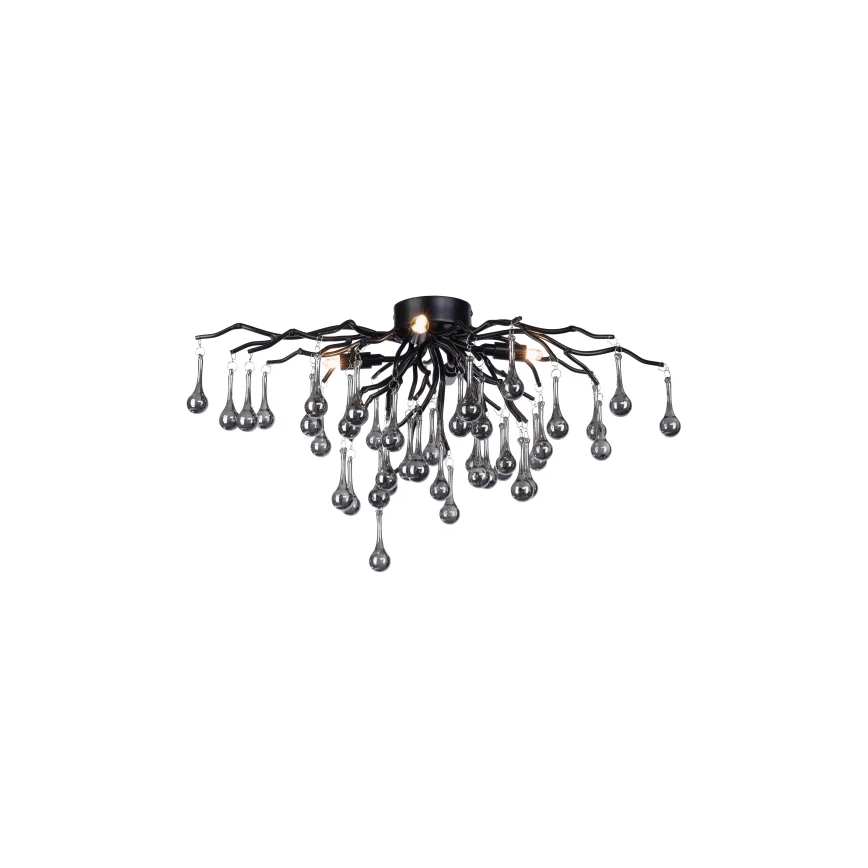 Paul Neuhaus 8090-18 - Lámpara de techo de montaje superficial ICICLE 4xG9/40W/230V 30x60 cm negra