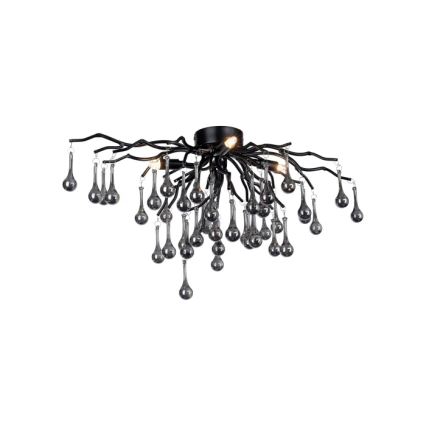 Paul Neuhaus 8090-18 - Lámpara de techo de montaje superficial ICICLE 4xG9/40W/230V 30x60 cm negra